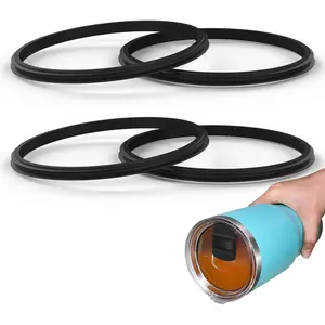 Rubber Seal Replacement Gasket for  Lid, Leak-proof O Ring Replacement Compatible with  20 oz Tumbler, 10/24 oz Mug, 25 oz Straw Mug and 10 oz Lowball, 4 Packs