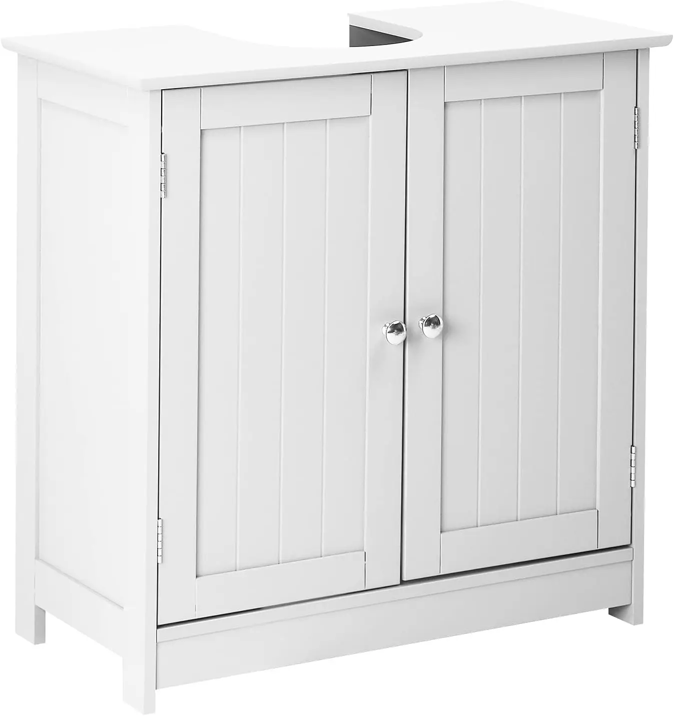 VINGLI Pedestal Under Sink Cabinet Free Standing Bathroom Storage Cabinet Organizer with with 2 Doors Adjustable Shelf Modern White Small Bath Sink Cabinet Space Saver 23.6" x 11.8"x 23.6"