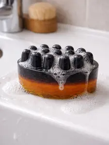 Honey Turmeric Activated Charcoal Skin Nourishing Massage Soap | All Skin types | Body Hydrating Soap For Dry Skin | Natural Moisturizing Soap turmeric  soap soap