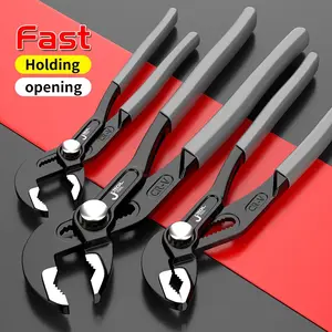 Heavy Duty Multifunction Wrench Pliers Tool Chrome Vanadium Steel Construction Maximum Leverage Grip for HVAC Plumbing Automotive Emergency Kit Fast Holding Opening
