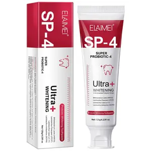 Elaimeisp-4 Probiotic Whitening Toothpaste, 120g, Fresh Breath, Healthy Oral Environment, Protects Teeth and Gums, 1 Tube