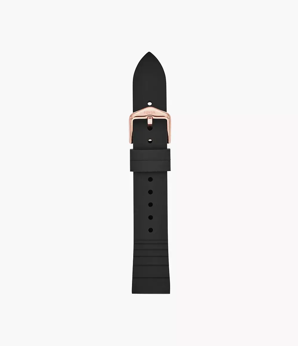Fossil Women's 18mm Black Silicone Watch Band