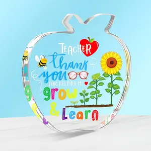 Teacher Appreciation Gifts for Women - Thank You for Helping Me Grow & Learn Paperweight End of The Year Retirement Back to School Graduation Gifts for Teachers Women Men