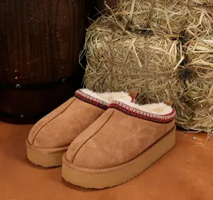 Fur Boots Platform Slippers For Women Fluffy Boots Mini Boots Fuzzy Boots Slippers For Women Outdoor and Indoor Snow Shoes For Women Winter Shoes Women