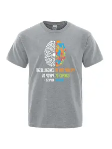 Intelligence refers to the ability to adapt to changes in tops, men's and women's shirts, loose fitting clothes, oversized T-shirts, hip-hop tops