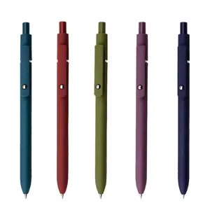 0.5mm Gel Pen, 1 Set Smooth Writing Pen, Cute Pen, High-end Series Black Ink Pen for Journaling Note Taking, School Office Supplies, Retractable Gel Pens, Retractable Fine Point