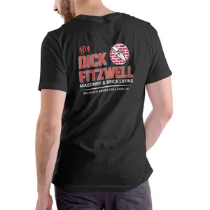 DICK FITZWELL MASONRY AND BRICK LAYING Funny T Shirt, Unisex Cotton