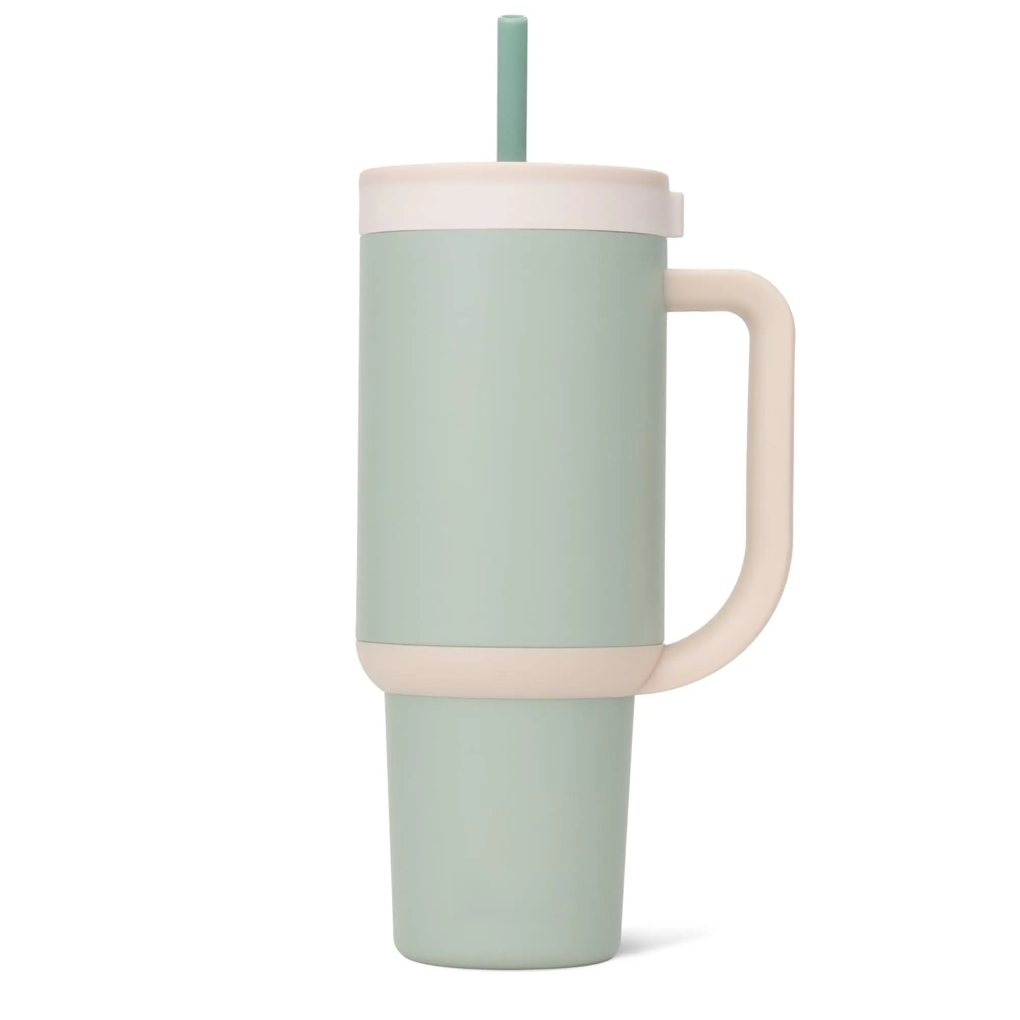 Oasis 40 Oz Tumbler With Handle & Retracting Straw | Reusable Insulated Stainless Steel Cup Leakproof  Gifts For Teens Women Men Keeps Cold 20 Hours Holder Friendly Pistachio