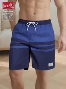 Men's Regular Fit Printed Beach Shorts, Casual Comfy Breathable Swimming Shorts, Swimwear Shorts for Summer, Men's Bottoms for Beach Vacation