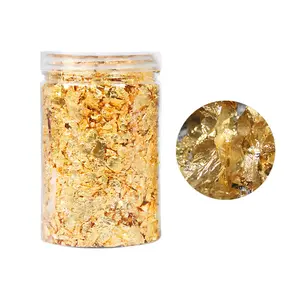 Gold Foil Flakes for Nail Art - Easy Application