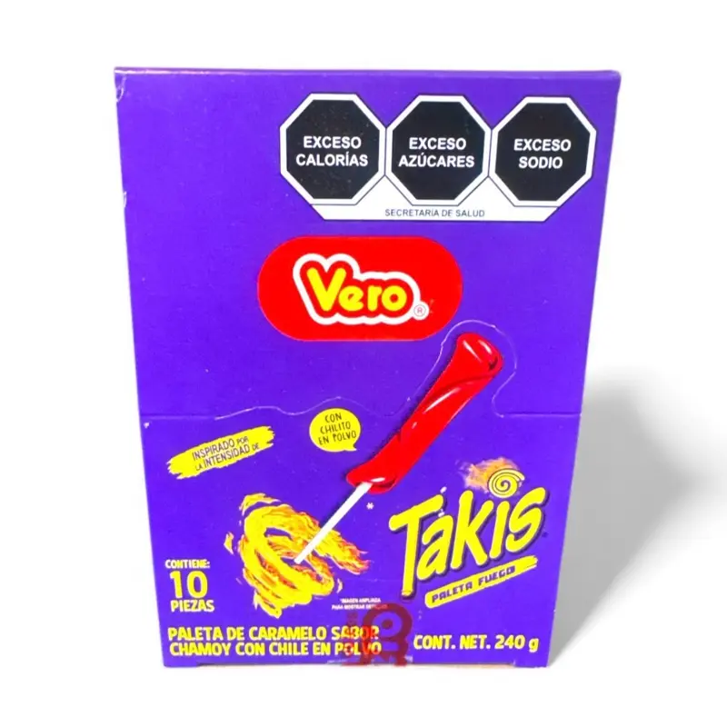 Vero Fuego Lollipops-12 piece Pouch with Chili Powder
