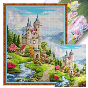 Full Embroidery Eco-cotton Thread 14CT Printed Elburg Cross Stitch Kit59x75cm