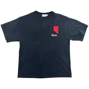 987279 Rhude Logo Tee Navy