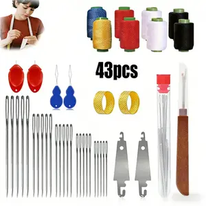 43 Pcs Portable Sewing Repair Kit DIY Needle & Thread Craft Set, Hand-made Sewing Kit for Beginners Professional DlY Lovers Gift forMom, Grandma, Adults L211