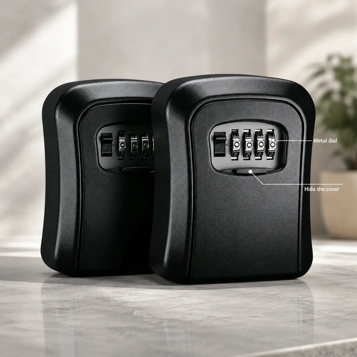 Wall Mount Key Lock Box - 4-Digit Resettable Combination Lockbox for Secure Key Storage, Ideal for Home, Outdoor Use (Home Supplies, Party Gift)