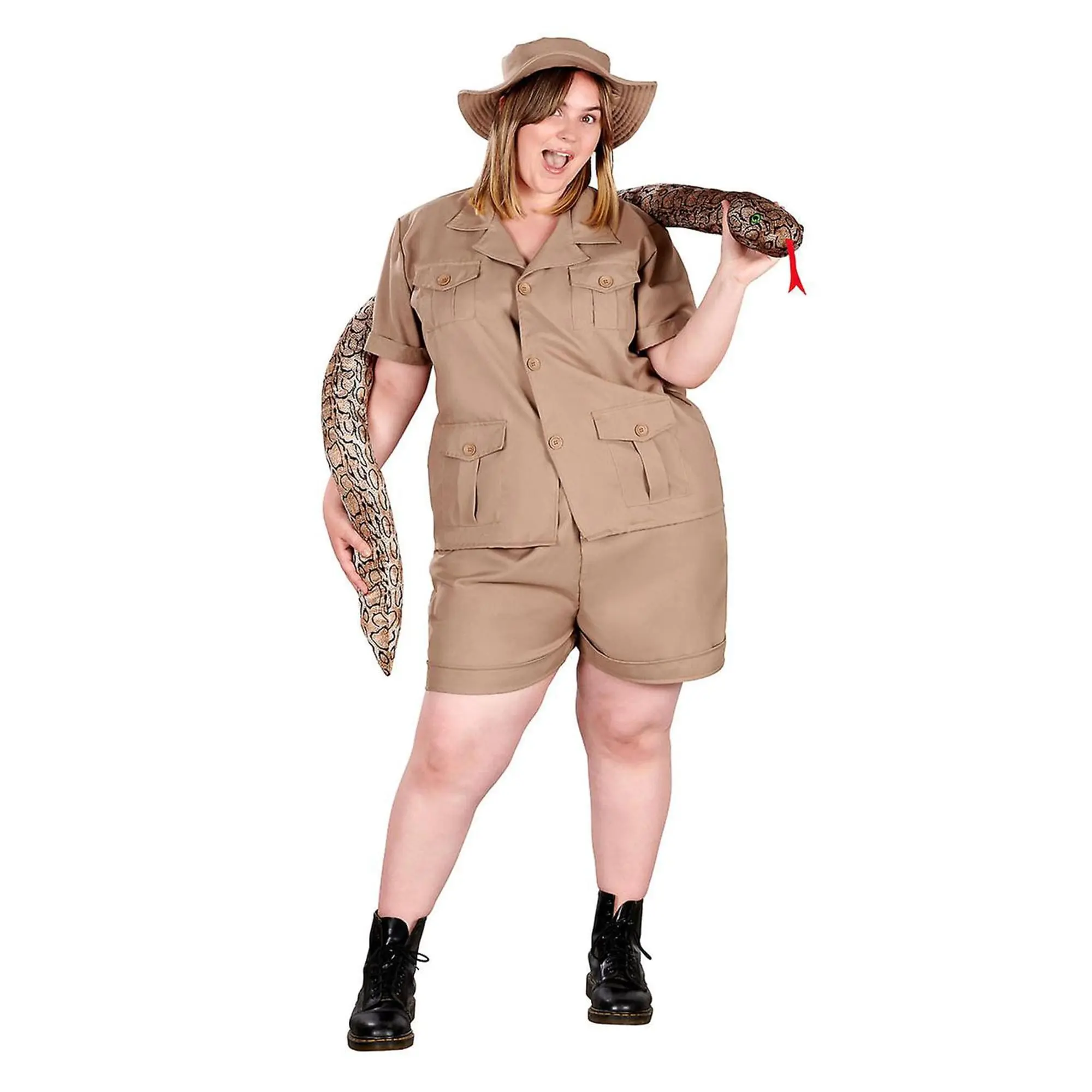 Women's Plus Size Safari Lady Costume, Halloween Costume Ideas, Originality Design, XX-Large Size Option