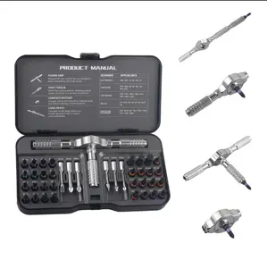 40 in 1 ratchet screwdriver set, screwdriver set, magnetic precision repair tool kit, DIY project, home appliances, bicycle repair, Phillips, Slot, Torx, Security Torx, Hex, Spanner, Y type, square, magnitizer Portable Heavy Duty Hardware Industrial
