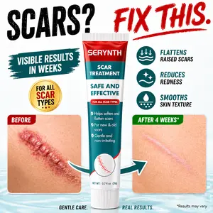 Scar Treatment Gel - Silicone Scar Cream for Surgical, C-Section, Burn, Acne & Keloid Scars for Men & Women - Clinically Tested to Flatten & Soften Old & New Scars - Gentle & Non-Irritating, 0.7 fl oz