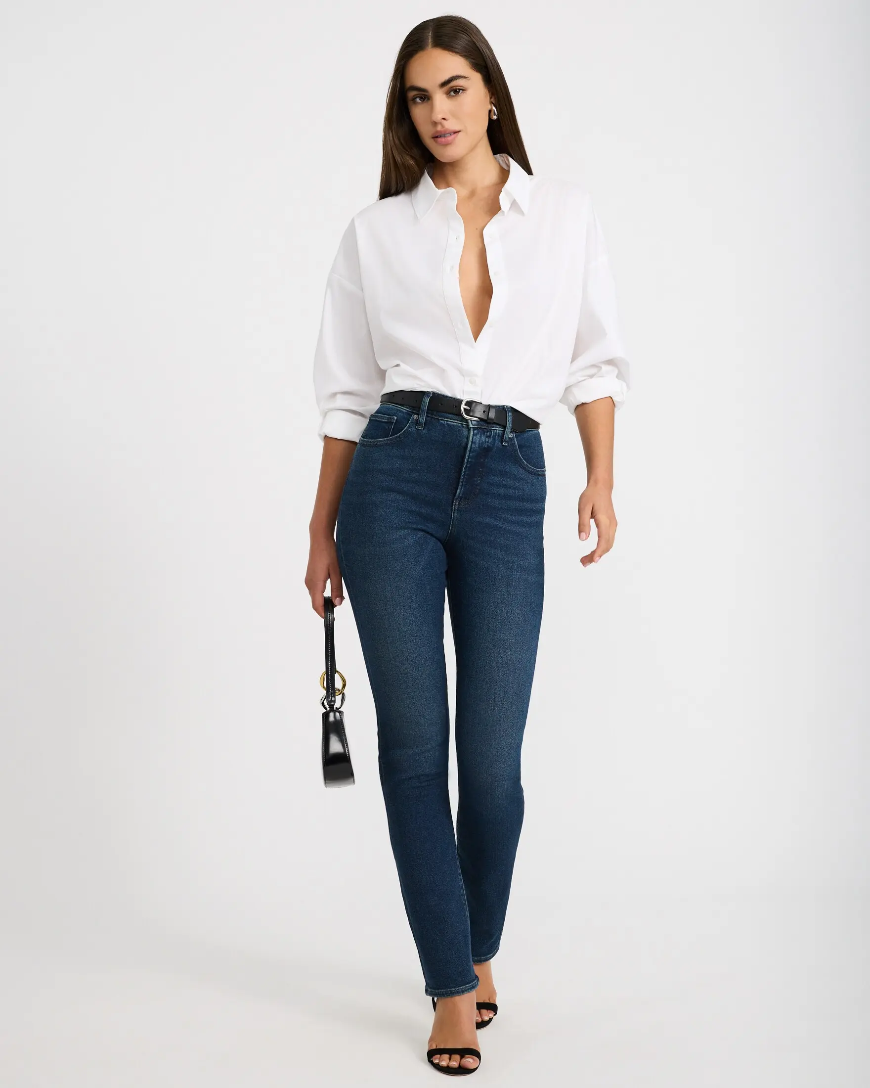 Express High Waisted Dark Wash '90s Slim Jeans