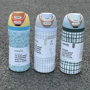 Owala Mini 16oz Stainless Steel Water Bottle – Leakproof FreeSip Bottle with Straw, BPA-Free Cute Tumbler, Travel-Friendly Gift for Boys & Girls, Cute Everyday Hydration Gift