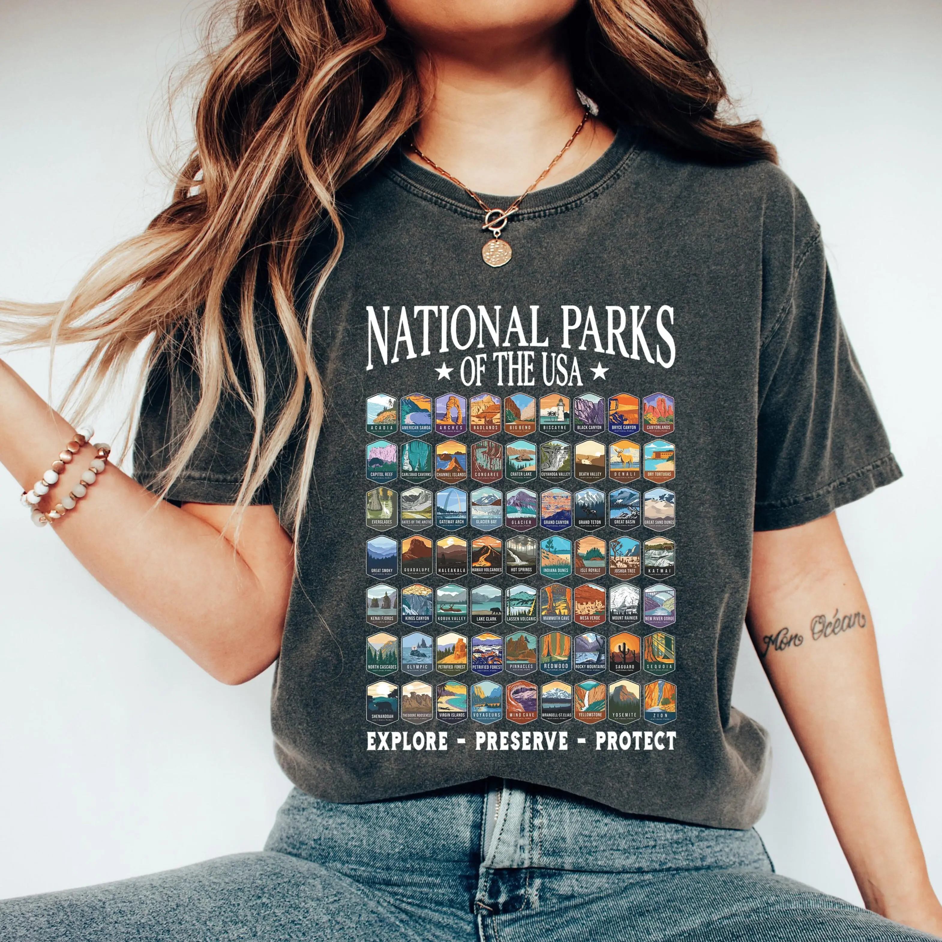 National Parks T-Shirt, US National Park Camping Graphic Tee, Vintage Hiking Shirt, Retro Outdoor Adventure Tee, Nature Lover Travel Graphic Shirt