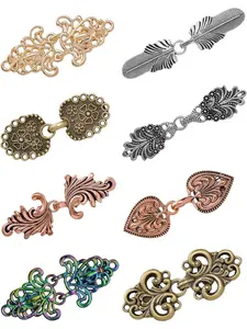 8 Pieces Cardigan Clips Set Classic & Stylish Alloy Secure Clasp Multi-Shape For Women Girls Winter Sweater Coat Fashion Accessory Gift