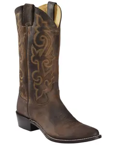 Justin Men's Leather Western Boot Round Toe - 2253