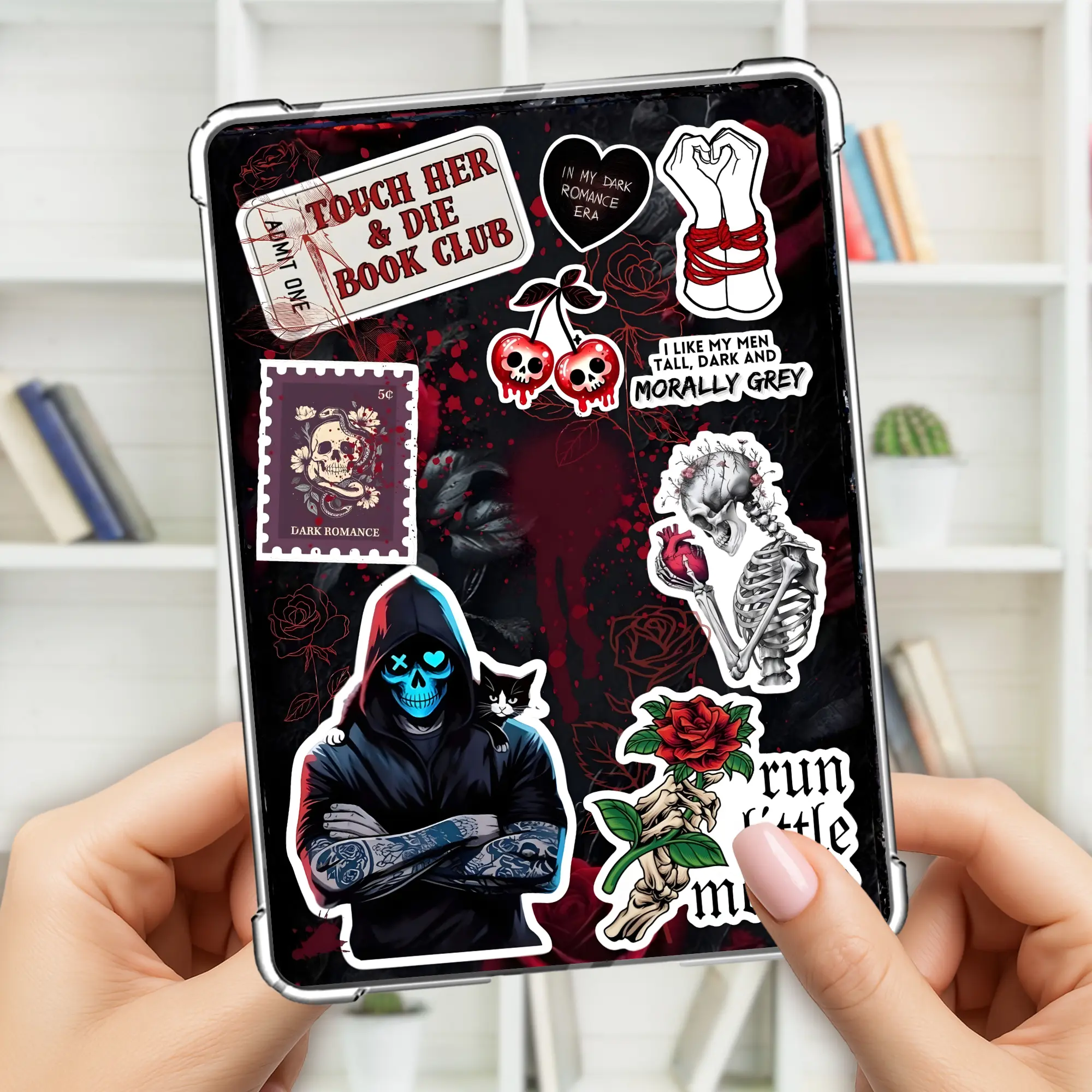 Kindle insert dark romance inspired design , romantasy, fantasy, spicy, goth, morally grey, paperwhite, oasis, ipad, colorsoft, basic, scribe, fire 8hd, kobo, gift, birthday, for her,