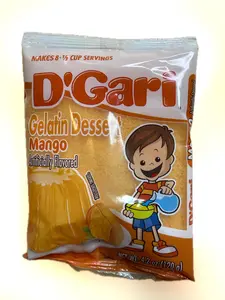 Gelatina de Mango D'Gari 4.2 oz | D'Gari Mango Gelatin Dessert Mix Powder – 4.2 oz (120 g) – Makes 8 Servings