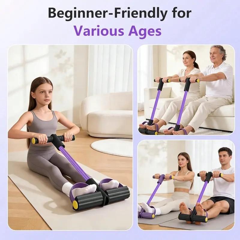 Multifunction Pedal Resistance Trainer with 10 Tubes Enhanced Version – Stronger Resistance for Effective Training, Portable Foot Pedal Exerciser for Full-Body Home Workout, Stretching & Fitness Training