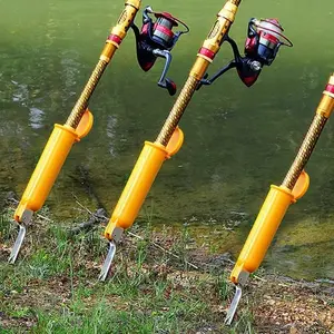 Portable Fishing Rod Holder, 2 Counts Multifunctional Stainless Steel Fishing Rod Stand, Fishing Accessories for Outdoor Fishing, Fishing Rods Holder