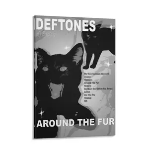 Rock Band Deftones Poster retro Canvas Art Room Aesthetic And Wall Picture Living Decor Gift（6）