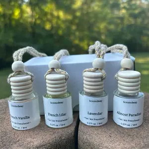 Scentedway Car Diffuser - French Vanilla, French Lilac, Lavender, Almost Paradise Scents - 0.271 oz Each - Air Freshener