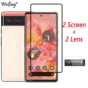 Full Cover Tempered Glass For Google Pixel 6 Screen Protector For Pixel 6 7 8 Pro 4A 6A 7A Camera Glass For Google Pixel 6 Glass