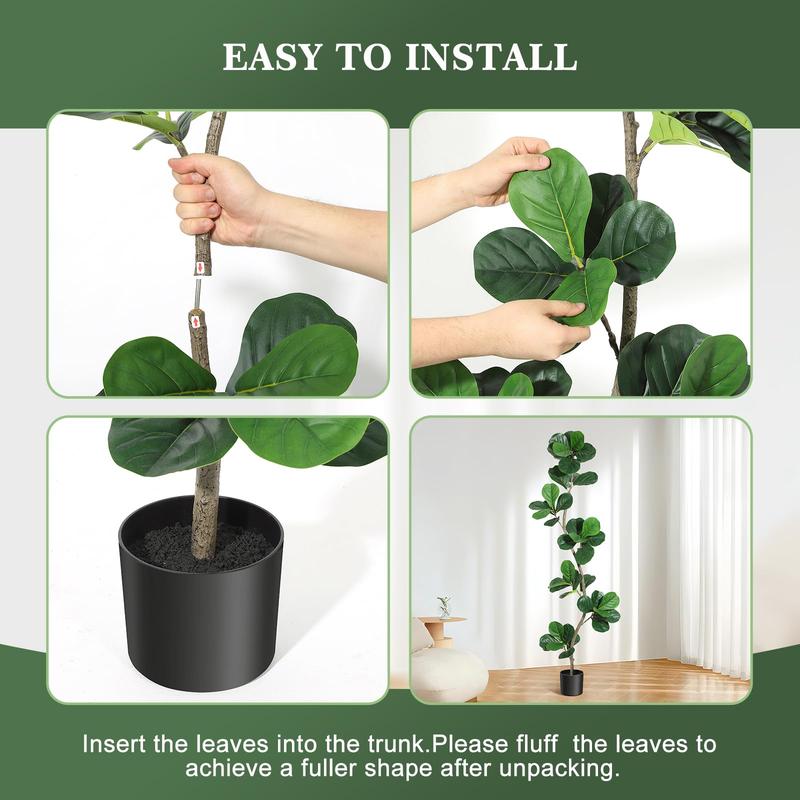【Restock Sale】GARVEE Discover the elegance of GARVEE Artificial Rubber Trees available in 5ft, 6ft, and 7ft heights, perfect for enhancing indoor spaces with a touch of greenery and sophistication.