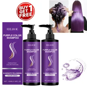 2pcs - Purple Hair Care and Dyeing Shampoo, easy to handle, evenly coloring, long-lasting color retention, fashionable and beautiful colors, daily hair care, smooth and moisturizing purple shampoo.