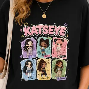 Katseye Beautiful Chaos Tour Shirt, Kpop Vintage Graphic Tee, Music Fan Merch Gift, Eyekon Kpop Fan Gift, Katseye Concert Tee