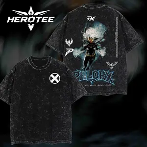 [ Hero Tee ] "Storm " 2026 New The Mutants X-Force MCU Comic Edition Double Printed Oversize Lightweight Acid Washed Tee Hoodie Sweater TV Series Graphic Design Top Cotton Streetwear Comic Superheroes T-Shirt Clothes Menswear