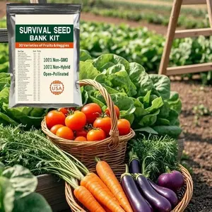 30,000 Non-GMO Heirloom Vegetable Seeds – 30 Variety Pack for Indoor/Outdoor Gardening, Emergency Kits, and Prepping