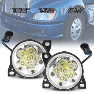KENWORTH T660 Pair Set Right & Left LED Fog Lights for Kenworth T660 Peterbilt 579 587 2008-2015 2013-2015 2011-2015