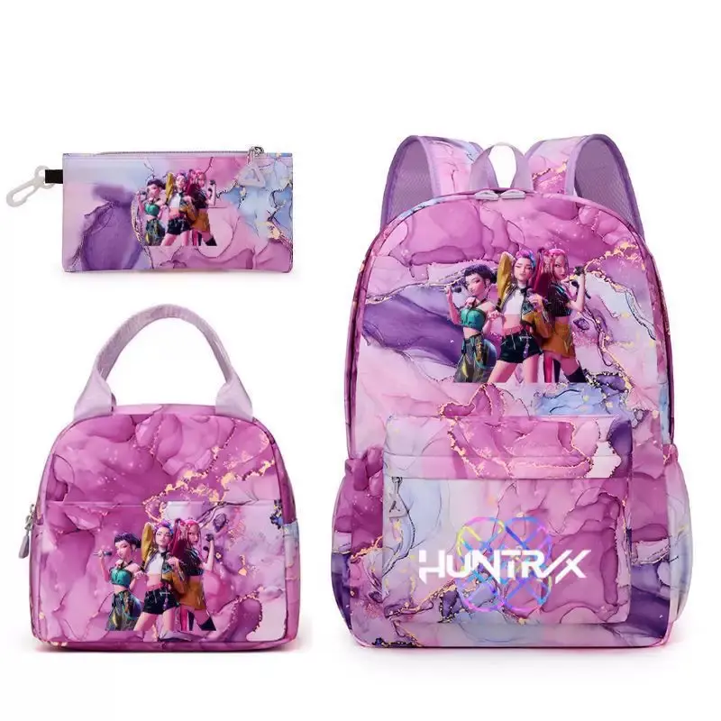 2026 New 3PC Backpack solid colorwomen's backpack star print zipper closureTrendy backpack fashionable and versatilecasual trend suitable for students going toschool, campus, going out to work, travelingwomen's backpack