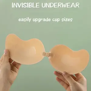 Mango Bra 2 Pairs Invisible Push Sticky Bra Seamless Smoothing Design Lightweight Support Women's Lingerie for Everyday Elegance Comfortable & Stylish