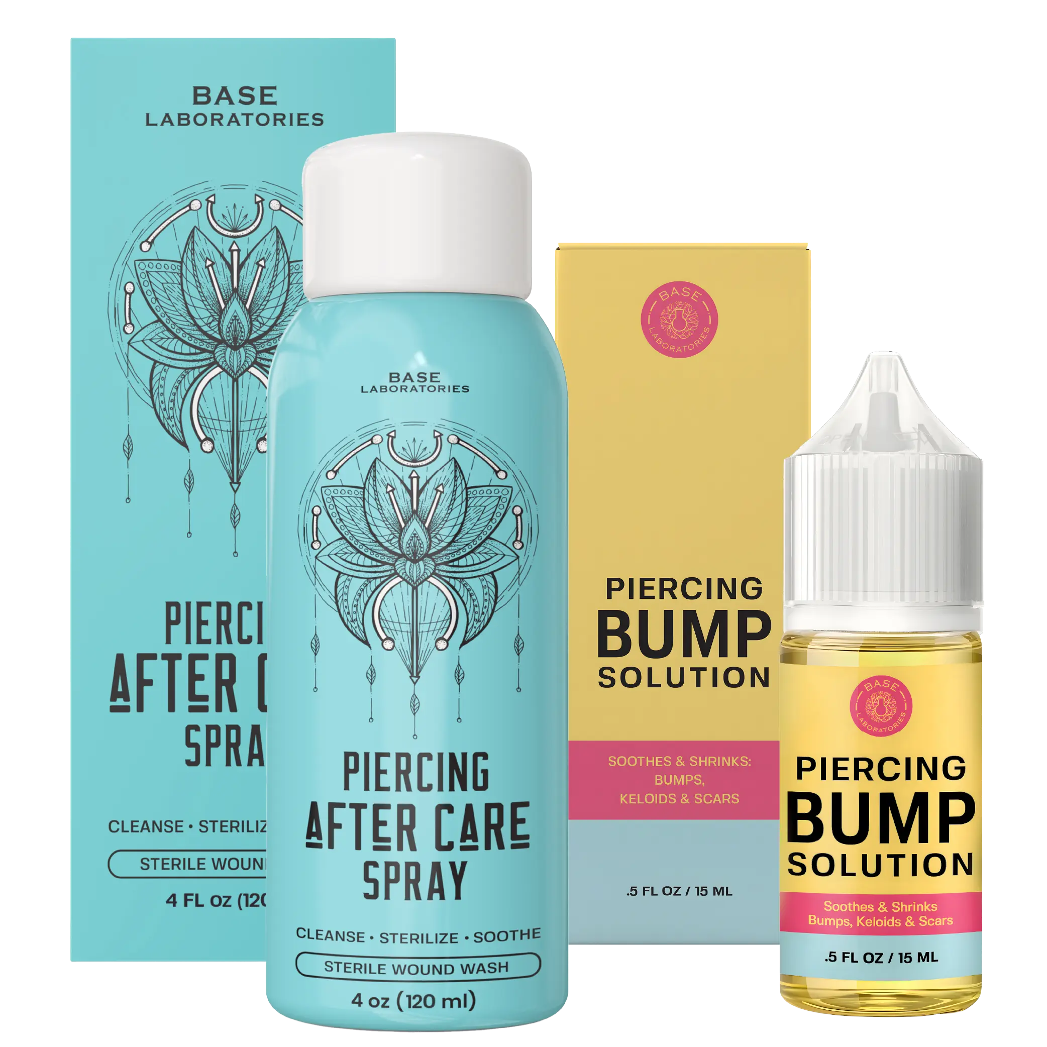 Piercing Bump Recovery Duo – Piercing Aftercare Kit with Saline Spray + Bump Oil for Nose Piercing Bumps, Ear Piercing Bumps, Daily Piercing Care & Skin Repair