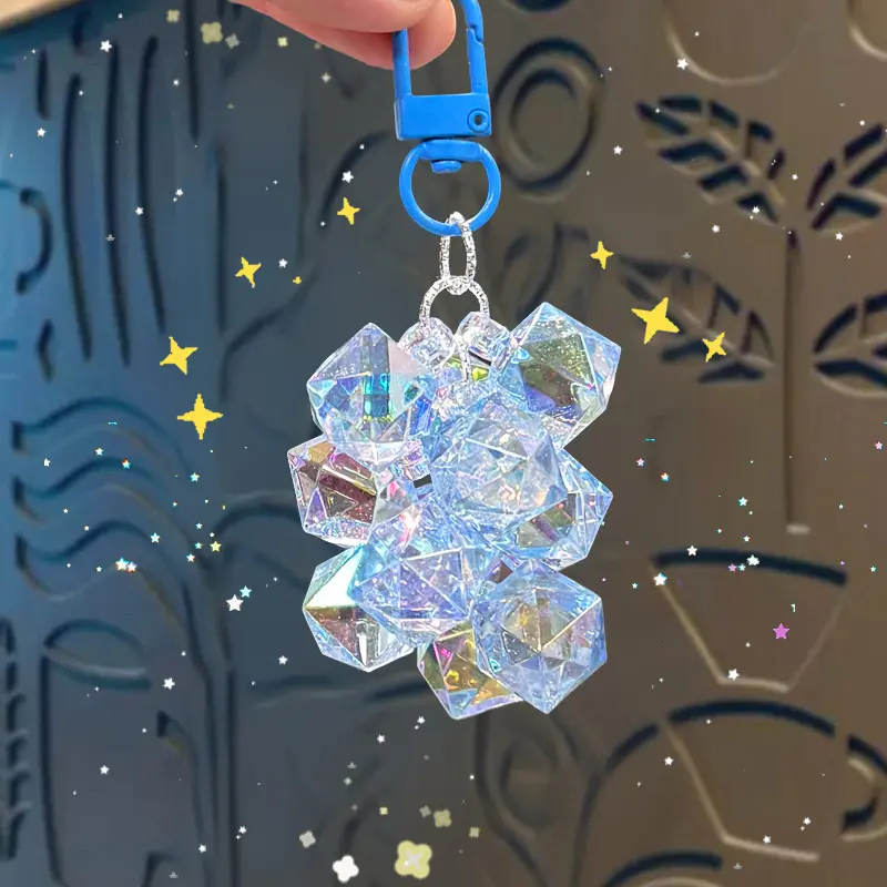 Diamond Translucent Grape Bunch - Blue