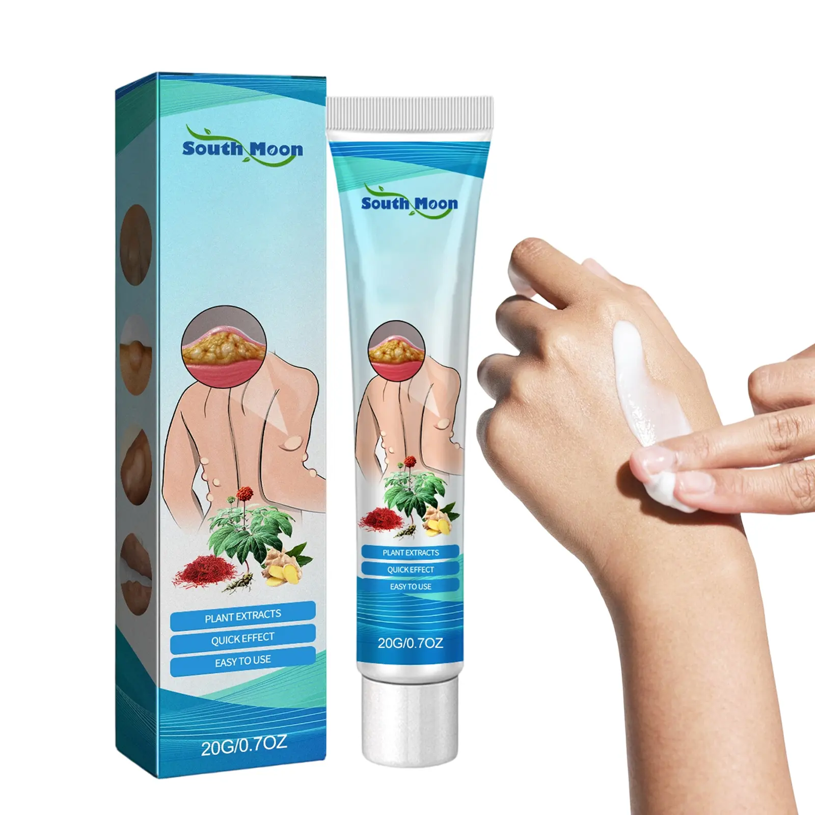 Nourishing Body Cream with Ginger, Gentle, Plant Flower Extract for Smooth, Hydrated Skin, Fresh Scent, 20g, Moisturizer, Body Care, Gentle, Plant Lightweight & Alcohol-Free