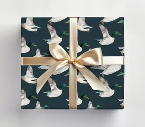 Duck Hunting Wrapping Paper Roll for Hunting Gift Wrap Roll Ducks Hunting Wrapping Paper, Mallard Duck Gift Wrapping Roll