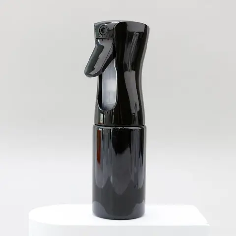 Continuous Spray Bottle with Ultra Fine Mist- Continuous Mister Spray Bottle for Hairstyling,Cleaning,Plants, Pets,Barbers, Salons,High Pressure Spray Bottle,Portable Refillable Mist Sprayer (black-7.04oz/200ml) jar