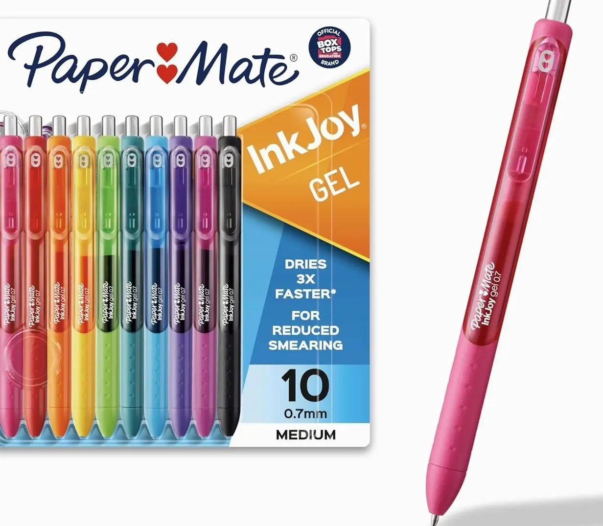Paper Mate InkJoy Gel Pens, Medium Point, 10 Count - Teacher Supplies, Writing, Journaling, Back to School
