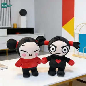 Cute Round Head Plush Toy Figure, Adorable Child Filled Doll, Soft Stuffed Desktop Decoration for Kids Room, Birthday Gift for Girls and Boys