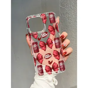 A cute bowknot print shockproof phone case, suitable as a gift for both men and women, compatible with iPhone 17/16/15/14/13/12/11/X/XS/XS Max, making it the perfect holiday gift for friends, family, or yourself.